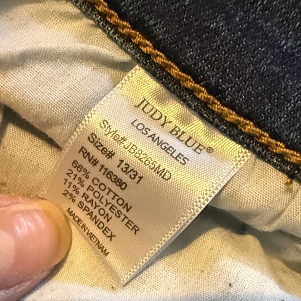 Judy Blue Distressed Skinny Jeans - Blue - Picture 5 of 7
